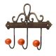 Orange Crackle Ceramic Iron Hooks